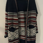 Blue red and white knit cardigan forever 21 Size M Photo 0