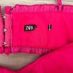ZARA  Hot Pink Ruched Bralette Top - Size L Photo 5