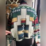 Vintage 90s Kokopelli western motif bolero tassel jacket, size large Black Photo 4