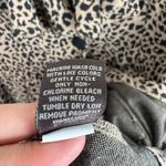 Fever Y2K Leopard Print Long Line Cardigan Duster Ruffled Collar Pockets Size XL Tan Photo 7