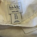 Nicole Miller Women's White 100% Linen High Rise Wide Leg Trousers Size 6 | NWT Photo 4