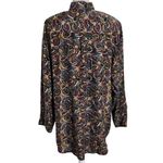Jane Ashley  Multi-Color Paisley Silk Button Down Blouse NWT Size Large Photo 1