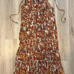 Floral Maxi Dress with Spaghetti Straps Red Size 8 Photo 0