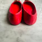 Tory Burch QUINN Ballet Flat 7.5 Quilted Carnival Red Coral Gold Leather w/bag Photo 3