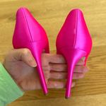 Badgley Mischka  - Cher Crystal Embellished Satin Pumps in Hot Pink & Silver Photo 7