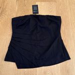 Loft  Versa Tube Top Pleated Size 6 Black Photo 0