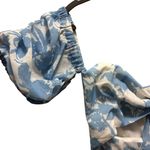 Regina Salomao Floral Print Maxi Dress Puff Sleeves Ruffle Hem Size 40 Blue Photo 4