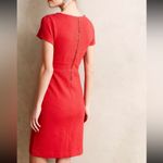 Anthropologie  Maeve Red Splitshade Tulip Hem Dress Cocktail Party Size Large Photo 3