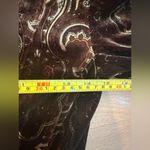 VTG Karen Alexander brown velvet paisley button down midi long sleeve dress S Photo 6