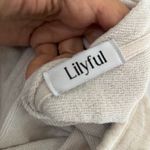 Lilyful Cream Cropped Hoodie Long Sleeve Photo 3