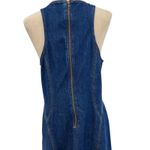 RE/DONE Denim Split-Front Racerback Minidress Dress Blue Size Medium Photo 8