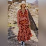 Free People  Tilda Maxi Wrap Dress in Femme Combo Long Sleeve Size Large L Photo 11