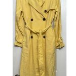 A New Day  Women's Button Up Linen Trench Coat Jacket Photo 3