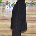 Vintage 80's Evan Davies Black Suede Leather Embroidered Blazer Jacket Size 10 Photo 6
