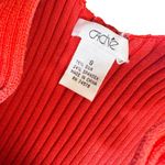 Cache Vintage Silk Blend Red Ribbed Halter Top Size S Photo 2