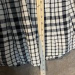 ZARA Trafaluc Dress Womens Sz M Checkered Plaid Embroidered Drop Waist Mini Red Photo 6