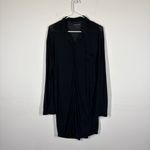 NAADAM Pajama Button Up Black Dress Size XS Photo 2