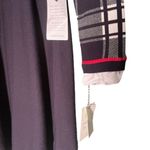 1901 NWT Plaid Bodice Long Sleeve Preppy Sweater Dress Navy Blue Size Large NEW Photo 12