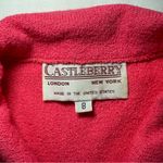 Vintage Castleberry 2 Piece Knit Suit Blazer & Skirt Size 8 Pink Barbie Classic Photo 1