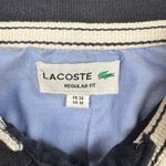 Lacoste Y2K Polo Shirt Women’s Medium Black Preppy Croc Logo Casual Top Photo 4