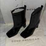 Good American  Patent Leather Block Heel Booties Photo 6