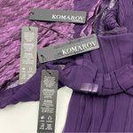 Komarov Ombré Tiered Hem Cocktail Dress & Chiffon Jacket Purple Womens XL NEW Purple Photo 5