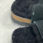 Birkenstock Arizona Fur Shearling Suede Leather Black Sandals EU 38 Photo 9