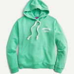 J.Crew Edie Parker x  Hoodie Weekend Banana Graphic Oversized Grass Green Small Photo 0