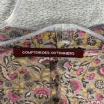 Comptoir Des Cotonniers Shirt Womens Medium 36 Brown Pink Floral Boho Cottage Photo 7