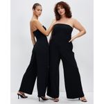Abercrombie & Fitch  Strapless Premium Crepe Jumpsuit Black‎ New with Tag Photo 1