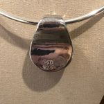 Sterling Silver SIMON SEBBAG  Hammered Pendant Tube Choker Necklace Photo 6