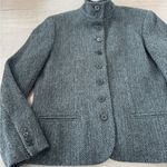 Ralph Lauren Lauren by Women's Gray Herringbone structured Blazer sz 12 Photo 13