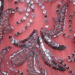 Mac Duggal  6030 Womens High Neck Embellished Mesh Gown With Slit Dress Coral Photo 8