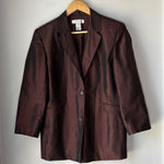 Alfani Vintage  Silk Jacket Blazer Suit Brown Metallic Photo 0