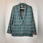 ANINE BING  Madeline Blazer In Green Plaid Size Medium Photo 4