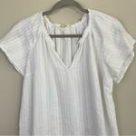 Marine layer  Lana Textured Raglan Sleeve Top in White Size Medium Photo 3