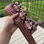 New Vera Bradley reversible paisley print belt with lucite tortoise shell buckle Brown Photo 2