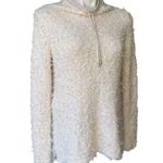Nic+Zoe White Drawstring Mock Turtleneck Chunky Eyelash Sweater Photo 6