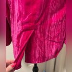 Ellison NWT  Fuchsia Crushed Velvet Blazer Photo 7
