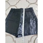 ZARA  High Waisted Faux Leather Shorts Skort Front Slit, size medium Photo 6