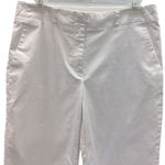 Merona White Cotton Contour Fit Cropped 2 Pocket Stretch Pants Womens 12 Photo 2
