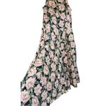 Vintage ED Michaels Maxi Dress 1980s Floral Womens Med Tropical Vacation Summer Pink Photo 2