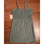 Japna NWT  100% Cotton Denim Sz S Button Front Mini Dress Preppy Peasant Coquette Photo 3