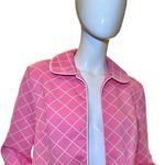 Vintage 1970s Geometric Bubblegum Hot Pink Crop Jacket Medium Photo 1