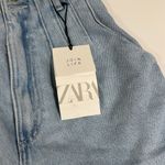ZARA High Waist Light Blue Women's Shorts NWT Photo 3