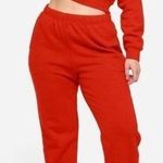 Mate the Label NEW Organic Red Fleece Relaxed Pocket Sweatpants - 3X Photo 0