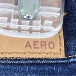 Aeropostale Aero Low Rise Size 2 Rolled Raw Hem Cuffed 5 Pocket Dark Blue Wash Denim Shorts Photo 6