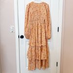 Free People  Womens Boho Flowy Tiered Maxi Dress Size Medium Cottagecore Gypsy Photo 3