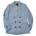 J.Crew NWT Bristol Blazer in Sapphire Ivory Italian Cotton-Linen Herringbone 4 Photo 0