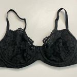 Victoria's Secret  Bra Unlined Demi Underwire Floral Lace Convertible Black Photo 0